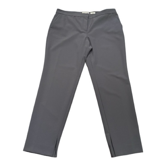 Lafayette 148 New York Pants - Lafayette 148 Waldorf Slim Slit Ankle Pants Gray Tapered Stretch 12